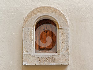 Medieval wine portal Buchette del vino Ã¢â¬â unique Florentine architecture detail photo